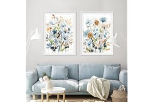 Youihom 2 Cuadro Flores Habitacion 30x40cm Poster Decoracion Salon Laminas Decorativas Pared para Habitacion Lienzos Nordico sin Marco