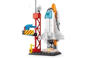 Vilbocr space shuttle toys Space Exploration Space Shuttle Rocket Carrier Toys spaceship set model rocket building blocks spacecraft Compatible with other building block toys (Space shuttle)