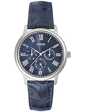 Guess Herren-Armbanduhr Analog Quarz Leder W0496G3