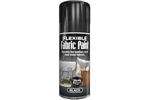 SCHNAZZ 2x Flexible Fabric Black Spray Paint 200ml, Fast Drying Spray, Suitable for most fabrics, Leather Vinyl Textile and Clothes