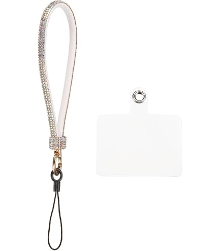 Cordon Téléphone Universel Brillant Portable QUARKZMAN 2 Pièces Dragonne De Téléphone, Bracelet De Dragonne Telephone Sangle Anti-perte Brillante Verte
