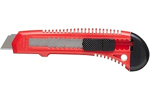 Fit for the Job Lekki nóż uniwersalny o średnicy 18 mm z chowanym ostrzem i możliwością wielopozycyjnej regulacji za pomocą przycisków, do majsterkowania, domu oraz dzieł sztuki i rzemiosła