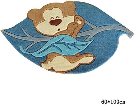 XIAOLIN Carpets Rugs Area Rugs Cartoon Round Non-slip Carpet Peacock Swivel Chair Computer Chair Imitation Wool Foot Pad Living Room Coffee Table Carpet Bedroom Bedside Blanket Super soft carpet ( Color : 11 )