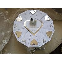 Schachteltorte SILBERHOCHZEIT WEISS-SILBER Torte Geldgeschenk Hochzeit