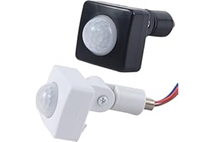 N+B Szaerfa 160 gradi AC 85-265V10MM PIR sensore di movimento a infrarossi interruttore a parete LED luce esterna (Nero)