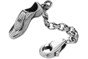 NKlaus Keyring 925 sterling silver on kingchain 4cm football shoe 6158