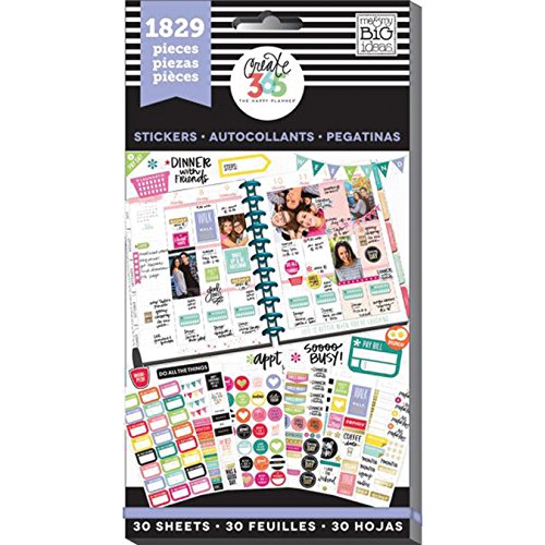 Create 365 Happy Planner Sticker Value Pack-Basics, 1829/Pkg