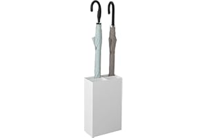 ‎YAMAZAKI Yamazaki 3451 SMART Schirmständer L, weiß, Stahl/Polypropylen, Minimalistisches Design, 23,5 x 12 x 36 cm (LxBxH)