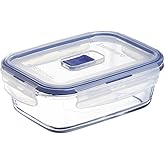 Luminarc Pure Box Active Rectangular Airtight Glass Container 16 x 11 x 7 cm &ndash; 82cl Soda Suitable for Microwave, Suitable for