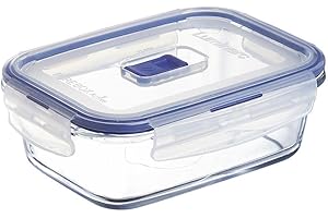 Luminarc Pure Box Active Recipiente Rectangular Hermético Vidrio 16x11x7cm - 82cl Sodo Apto Microondas Apto Frigorífico Reciclable