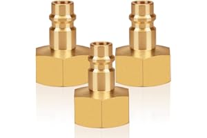 SUKUDON 3pcs Air Line Connectors Euro Airline Hose Compressor Fittings 1/2" BSP Air Coupler and Plug Kit Couplings Connector Male