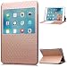 Produktbild TAITOU iPad Mini4 Movie Stand Case, Shiny Big View Window PU Leather Kickstand Snap-On [Book Fold] Cover, New Fashion Grid Texture Light Thin Phone Case For For Apple iPad Mini 4 Gold