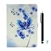 Produktbild PU Leder Hülle Etui für Samsung Galaxy Tab S2 9.7 zoll SM-T810 / T815 - Aohro [Bunt Glitzer Diamant Muster Design] Kunstleder Ledertasche Flip Case Cover Schutzhülle Tasche mit Ständer +Staub Stecker +Stift, Butterfly & Orchidee