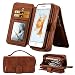 Produktbild Lively Life iPhone 6/6s Hülle Mappen-Kasten-Leder - Abnehmbare PU-lederner Handbügel-Geldbeutel-Fall mit Kreditkarte-Schlitzen für Apple iPhone 6/6s - Braun