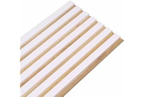 DECOON – Panel de pared listones de madera rígida 250 x 30 x 1,4 cm, decoración blanca y fondo de roble, revestimiento decorativo 3D para paredes interiores, fácil de colocar, efecto alivio moderno