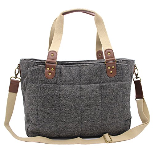 Preisvergleich Produktbild Damero Wickeltasche, Umhängetasche Tote für Mama perfekt für Reise, Arbeits- und Alltagsausflüge, Grau