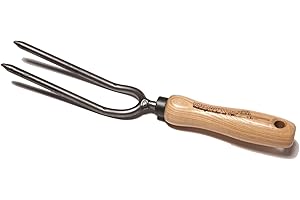 UNBEKANNT Rosengabel geschmiedet - mit Eschenholzgriff 14 cm lang - Krumpholz Gartengerät