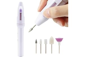 BAQI Electric Nail Drill Set, Portable Manicure Nail Art Grinder, 5-in-1 Nail Grinder Machine, Beauty Personal Care Manicure and Pedicure Kit for Home and Salon Use