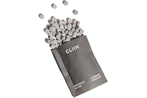 CLIIN Dentifricio Solido SBIANCANTE Made In Italy | 124 compresse (2 mesi per 1 persona) | Vegano, Ecosostenibile e Perfetto per i Viaggi | Dentifricio ai Carboni Vegetali