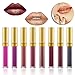 DE'LANCI Metallic Matte Liquid Lipstick Lip Gloss Waterproof Long Lasting Lip Kit 8Pcs/set