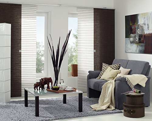 Gardinia 10010988 Flächenvorhang Dekor Teak inklusiv Aluminium Unterprofil, von unten einkürzbar, 60 x 245 cm - 7