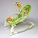 baby rocker bouncer chair infant to toddler vibration 'jungle' easy fold-to-store suitable from birth - 40 lbs