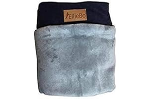 Ellie-Bo Small Dog Bed Cover for 24-inch Dog Cage/Crate - Blue Corduroy/Grey FauxFur