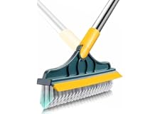 Klick n shop Bathroom Cleaning Brush 2 in 1 Tiles Cleaning Brush 120° Rotatable Scrub Bathroom Brush with Long Handle Bathroo