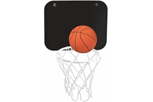 BEGOON Mini cestino da basket – Cestino da basket per ufficio o WC – Regalo (sfondo nero)