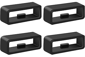 AMZPAS 4pcs Strap Loop for Garmin Forerunner/Vivoactive/Vivomove/Venu/Approach/Fenix Wristband Loop, Lock Ring Replacement Watch Band Ring Smartwatch Keeper