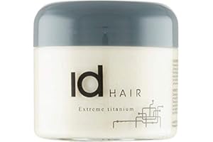IdHAIR Extreme Titanium: Professionelles Mudwachs für stylisches Kurzhaar - Starker Halt, Glanz und Textur - Einfach auszuspü
