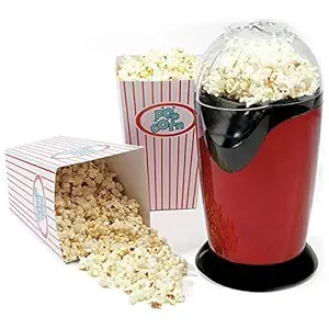 Blastoise Mini Electric Hot Air Popcorn Maker Popcorn Popper Machine with Measuring Cup Top Cover Low Fat No Oil Needed for Home Bar KTV Use