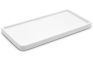 LoeJan 6" Bathroom Tray, Ceramic Vanity Dish for Counter Kitchen Soap Perfume Candle, Small Organizer Plate for Home Decor Plant