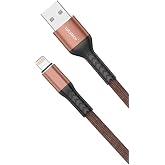 Lightning Hızlı Şarj Kablosu &ndash; Kahverengi, &Ouml;rg&uuml;l&uuml;, Kırılmaz, 2M Usb Girişli