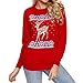 Produktbild Christmas Damen Pullover UFODB Elegant Frauen Weihnachtspullover Weihnachten Xmas Print Sweatshirt Shirt Ladies Sport Winterpullover Freizeit Sweater Bluse Tops