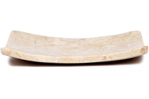 wohnfreuden Marmor Schale Creme eckig 12 cm - Naturstein Badezimmer Schale Wohnzimmer Dekoration