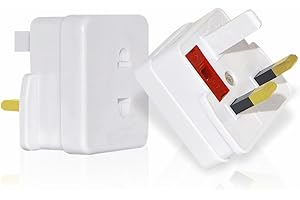 NAEEM SONS (2 pack) Toothbrush Adaptor Plug Electric Shaver Shaving adaptor 2 Pin Plug To 3 Pin Plug Shaver Adapter Plug Uk Power Adapter Shaver Plug 2 Pin Adapter Plug Uk For Shaving Razor (pack of 2)
