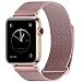 Produktbild MUEN Kompatibel Smartwatch Armband,38mm(40mm)/42mm(44mm) Milanese Ersatz Zubehör Uhrenarmband (38mm, Rosé)