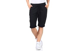 CLEO STYLE Kurze Damen Bermuda, leichte luftige Hose für den Sommer, kurzer Jogger für Freizeit und Strand 1212