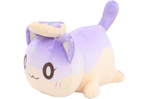 LAIBUY Plush Pillow, Soft Kawaii Kitten Anime Plushie Hugging Pillow, Cute Stuffed Cat Animal Plush Toys Suitable Kids Boys Girls and Her Birthday Christmas Day Gifts (donut)