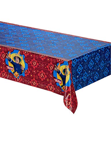 Amscan International 9902178 - Mantel de 180 x 120 x 0.3 cm con estampado de Sam el bombero