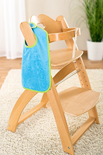 2er Set Riesen Baby-Lätzchen mit Druckknopf / 30×46 cm/ Schadstoffgeprüft nach Öko-Tex Standard 100 / Frottee – 100 % Baumwolle – Grün Blau - 8