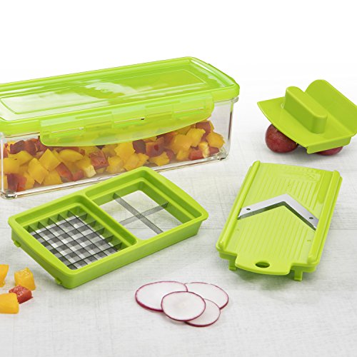 Genius Nicer Dicer Smart | 9 Teile | Schneiden | Würfeln | Hobeln | Schälen | Aufbewahren | Obst- und Gemüse-Schneider | NEU - 3