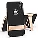 Price comparison product image Xs Kickstand Case Xphone Compatible with iPhone X Cases Luxury Sx Phone Cover Stand iPh X S Matt Aphone iPhonex Bumper i0hone ipone iPx iPxs Ix 10xs Skin Texture 5.8 inch (Gold)