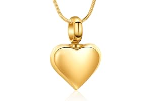 Minicremation Kremacja serce urna naszyjnik prochy biżuteria dla kobiet mężczyzn pamiątka wisiorek pamiątka medalion pojemnik na popiół, Stal nierdzewna Cyrkonia sześcienna Kamień, Cyrkon Diament Bursztyn