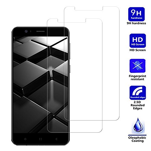  2-Unidades  Elephone P8 Mini Protector de Pantalla  PULEN Vidrio Cristal Templado Vidrio Templado  EASY-INSTALL alas  2 5d Borde redondo con 9H Dureza  Alta Definicion  Garant  a de por vida  Tempered glass Screen Protector