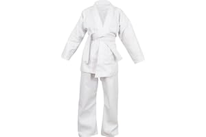 TRENDING BABZ Student White Karate Suit Poly/cotton (Pre-shrunk) Student gi Boys Girls karate Uniforms kids kimono FREE White Belt