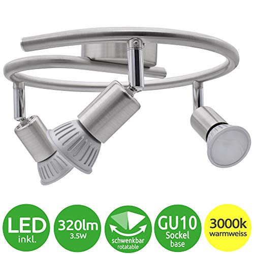 Lámpara de techo LED National Electronics Spot GU10 inclusive 3.5W 320lm LED Bombilla (10.5)