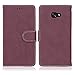Produktbild Shinyzone Retro Frosted Design Holster für Samsung Galaxy A5 2017/A520,Luxus Premium PU Leder Brieftasche Ständer Flip Hülle Portable Geldbörse Ultra dünn Magnetverschluss mit Kartenhalter,Rose Rot