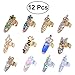Produktbild Frcolor 12pcs Strass-Finger Ringe Bowknot mit Kristall-Verzierungen